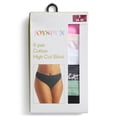 thumbnail image 2 of Joyspun Women's Cotton-Blend Hi-Cut Bikini Panties, 6-Pack, Sizes S-XXXL, 2 of 10
