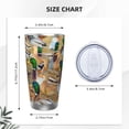 thumbnail image 4 of Fotbe Mallard Ducks Pattern 20 oz Tumbler Stainless Steel Vacuum Insulated Coffee Ice Cup Double Wall Travel Flask Leak-proof Coffee Cup-Without Straw, 4 of 8