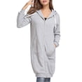 thumbnail image 1 of La nueva manera de las mujeres con capucha largas sudaderas con capucha de la capa bolsillos ocas Romacci Sudadera larga Womne, 1 of 7