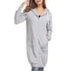 thumbnail image 1 of La nueva manera de las mujeres con capucha largas sudaderas con capucha de la capa bolsillos ocasion Tomshoo Gris XL, 1 of 7