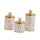 thumbnail image 4 of 3x Frascos de Almacenamiento de Alimentos con Tapa Bote de Té Versátil Reutilizable Elegante Hermético ribete blanco, 4 of 8