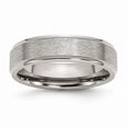 thumbnail image 1 of Titanium Ridged Edge 6 mm Satin & Polished Band - Size 12.5, 1 of 1