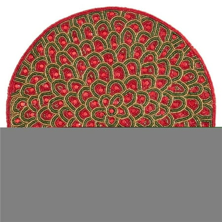 

SARO 118.R14R 14 x 14 in. Emma Collection Beaded Placemats Red - Set of 4