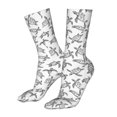 thumbnail image 5 of Xecao Hand Drawn Turtle Print Fashion No Heel Casual Crew Socks Cushioned Breathable for Men Women - Moisture wicking,Not easy to fade Suitable for daily, 5 of 7