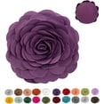 thumbnail image 2 of Fennco Styles Eva's Flower Garden Decorative Throw Pillow Case - 13 inches Round (Violet, 13" Case Only), 2 of 7