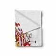 thumbnail image 2 of Circus Soft Flannel Fleece Throw Blanket, Happy Fun Trained Circus Animals with Nostalgic Tent Carnival Party Show Art, Cozy Plush for Indoor and Outdoor Use, 50" x 60", Red White, by Ambesonne, 2 of 6