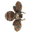 thumbnail image 5 of Broche Joyería Retro Forma De Abeja Aleación Atractivo Decorativo Rhinestones Pin Adorno Para Abrigo Traje Café, 5 of 5