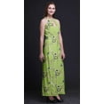 thumbnail image 3 of Bimba Robe Maxi Longue Sans Manches à Imprimé Oiseaux pour Femmes avec Fentes Latérales Tenue d'Été-grand, 3 of 6