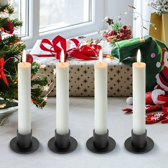 Black Candle Holders Sets Round Candlestick Holders Taper Candle Holders Retro Candlestick Holder Farmhouse Decor for Home Wedding Party Anniversary Housewarming Gifts