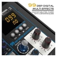 thumbnail image 1 of 4 Channel dj Mixer Console with Bluetooth Mixer UHF Wireless Microphone for Home Stage Studio, 1 of 5
