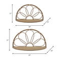 thumbnail image 5 of Arched Flower Wall Shelves for Living Room Decor - Elegant Boho Wall Organizer for Office, Bedroom, and Entryway Styling - Decorative Storage for Home Decor - Set of 2, 13", 11", Brown, 5 of 10
