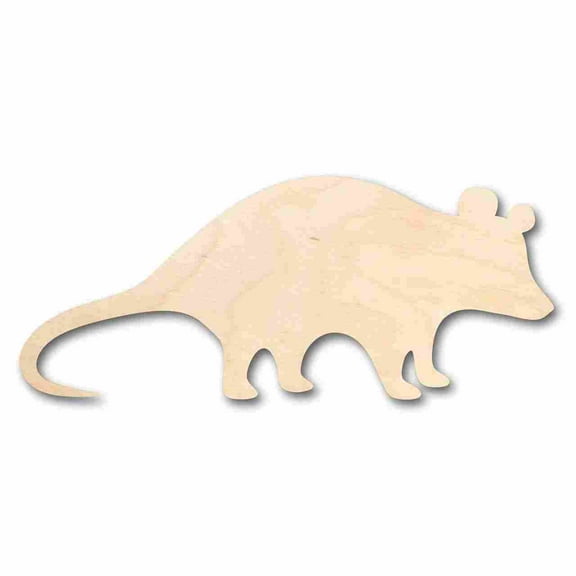 Unfinished Wood Possum Shape - Animal - Wildlife - Craft - up to 46" DIY 8" / 1/4"