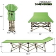 thumbnail image 2 of VibrantEcho 75" Camping Cot for Adults, Folding Sleeping Cot, Lightweight Portable for Outdoor Camping with Detachable Pillow and Side Pocket for Travel Home Office Picnic, Supports 360 lbs, Green, 2 of 22