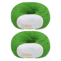 Uxcell 100% Cotton Yarn, 2 Packages of 100g/3.53oz(Per Skein 50g/137yards)/Deep Green