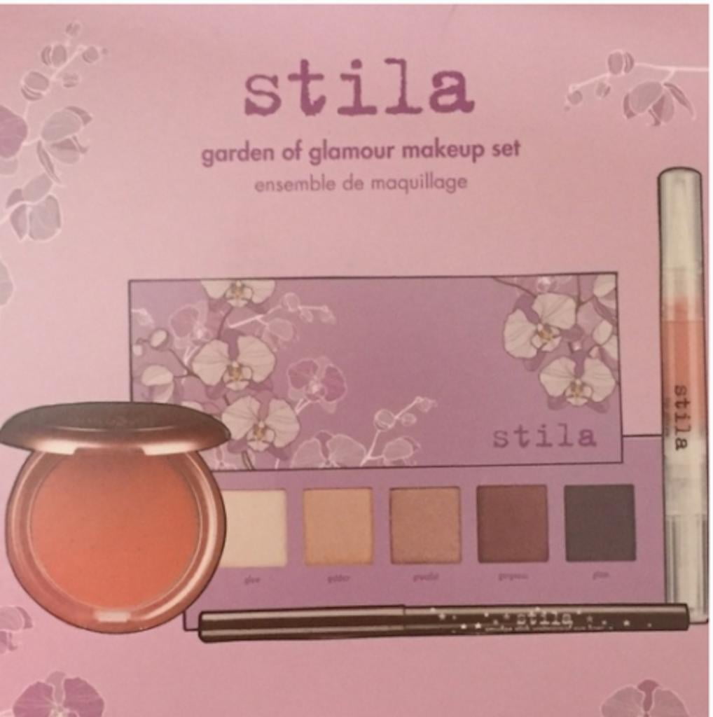 Stila Garden Of Glamour Set 5 Eye Shades- Peony Convertible Color -Liner Damsel