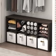 thumbnail image 4 of Furinno CUBICLE H-Shaped Cube Shelf Insert, Shelf Organizer Accessory, Dark Oak, Fits CUBICLE Extra Thick Series, 4 of 4