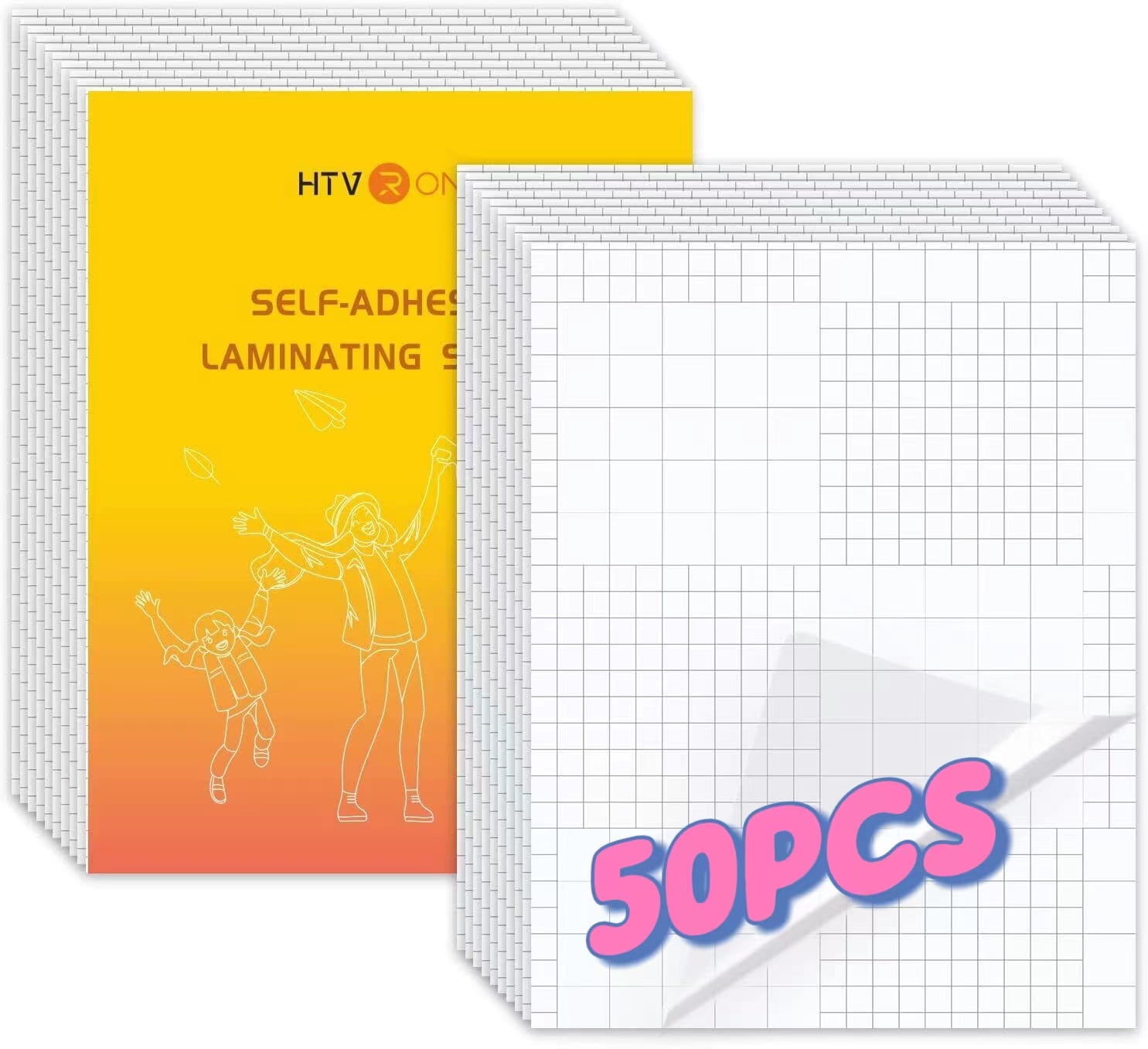 HTVRONT 50 Sheets SelfAdhesive Laminating 228x304mm Clear Thermal