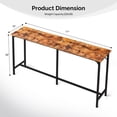 thumbnail image 3 of Sleek Brown Single Bar Table High Density MDF Top Heavy Duty Iron Frame Adjustable Feet Waterproof Scratch Resistant for Home Bar Kitchen Island Small Apartment, 3 of 6