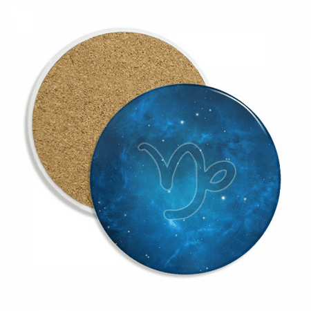 

Starry Night Capricornus Zodiac Constellation Coaster Cup Mug Tabletop Protection Absorbent Stone