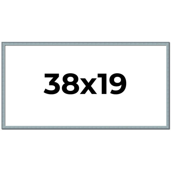 38x19 Frame Rustic Sky Blue Solid Wood Picture Frame | 0.75 Inch Moulding Width |Includes UV