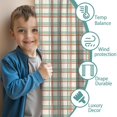thumbnail image 3 of Green Orange Checkerboard Beige Pattern Kids Curtains,Childrens Insulated Curtains Set Of 2,Bedroom Essentials,Teen Room Decor 42"X84", 3 of 5
