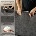 thumbnail image 5 of Ktaxon 84" Sofa, Linen Fabric Deep Seat Couch with Lumbar Pillows, Oversized Loveseat for Small Spaces, Living Room Black, 5 of 8