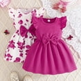 thumbnail image 2 of MEZZALL Girls Summer Dresses O-Neck Toddler Baby O-Neck Outfits Casual Sleeveless Bow Knot Ruffled Hem Two Piece Sets For To 3-Years Dailywear Classic / 12-18 Months, 2 of 7