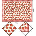 thumbnail image 4 of Strawberry Tablecloth Spring Summer Fruit Birthday Baby Shower Party Decoration Buffalo Plaid Check Kitchen Dining Room Home Decor-60×84inch, 4 of 5