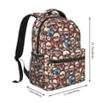 thumbnail image 2 of Balery rock record music Skull Mochila Escolar Impresa, Mochila Ligera para Viajes Casual, Mochila Duradera y Cómoda Multifuncional, Mochila para Laptop-One Size, 2 of 5