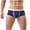 Blue, variant on Men's Solid Color Boxer Briefs Comfort Soft Breathable Sports Underwear for Daily and Intimate Wear