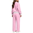 thumbnail image 6 of ZBSOKO Girls 2 Piece Sweatsuit Set Fleece Crew Neck Sweatshirt and Straight Leg Pants Fall Winter Jogger Set Casual Tracksuits Sizes 5-14 Years, 6 of 7