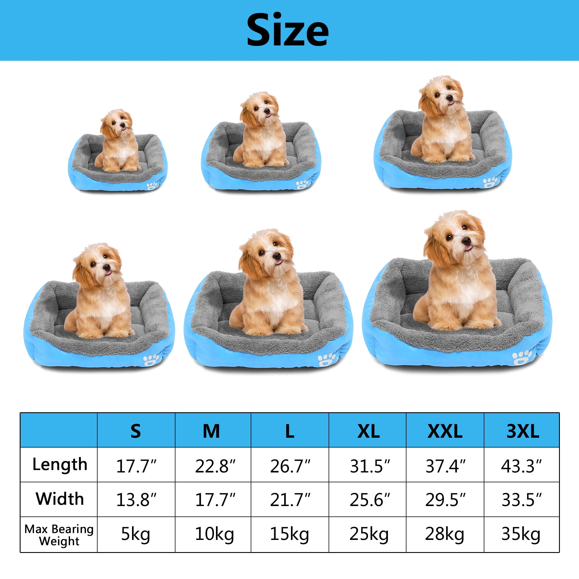 Pet Dog Bed Cat Puppy Cushion Kennel Mat Dog Sofa Beds for Large Jumbo Dogs