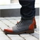 thumbnail image 4 of Botas de vestir para hombre, botas Chelsea para hombre, botines Chukka de cuero con cordones, elegantes y cómodos, con bloques de color., 4 of 5