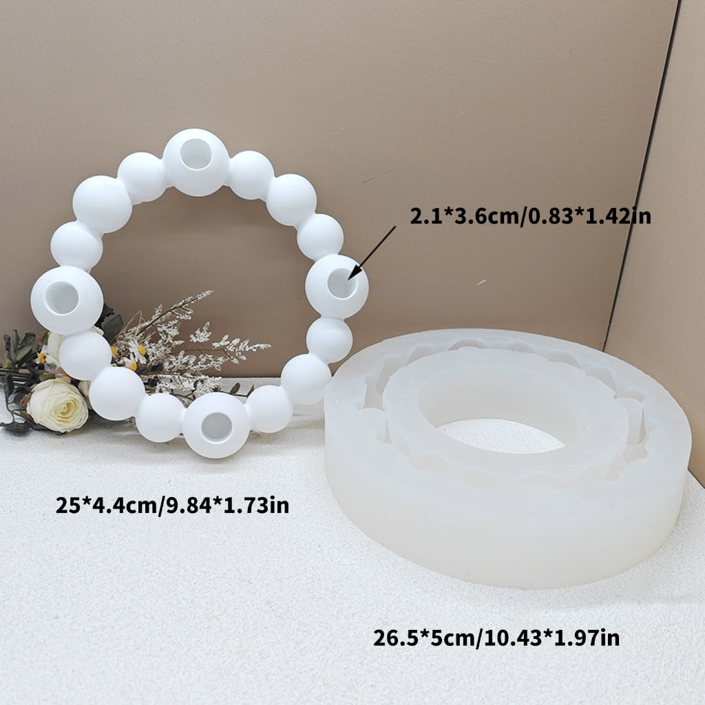lanema Hand-Making Silicone Mold Sphere Candle Base Moulds Silicone Candle Holder Molds