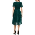 thumbnail image 2 of DKNY Womens Velvet Knee-Length Wrap Dress, 2 of 2