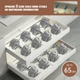 thumbnail image 6 of Expandable Pull-Out Cabinet Organizer with Adhesive Nano Film Fixed Slide out Drawers Under Sink Pull-Out Home Organizers Adjustable Length 12.5"-20.5" for Kitchen Cabinets(White), 6 of 9
