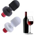 thumbnail image 2 of Wine Stopper, Bottle Stopper, by , Lovely Bird, Cute, Silicone, Assorted Color, 6 Pack., 2 of 5