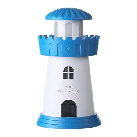 

Beautiful Lighthouse Ultrasonic Air Humidifier DC5V USB Water Diffuser 150ML Night Light Mist Maker Car Humidifier|Humidifiers(blue)