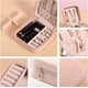 thumbnail image 4 of Caja pequeña, mini organizador de viaje, caja de almacenamiento portátil para mujeres y niñas, pendientes, anillos, collares, pulseras, accesorios, rosa, paquete de 2, color rosa esquí esquí Gafas de esquí, 4 of 5