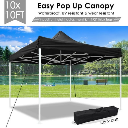 Yescom 10x10' Easy Pop Up Canopy Tent 420D Instant Shelter Party Wedding Folding Commercial Sun Shade w/ Carry Bag