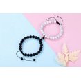 thumbnail image 3 of 2 pulseras para parejas de cristal curativo, ágata negra, turquesa blanca, pulseras para parejas, pulsera magnética con corazón para su amante, él y ella, novio, novia, regalos del día de San Valentín Rojo Verde, 3 of 5