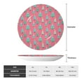 thumbnail image 2 of Bingfone Pastel Christmas Trees on Pink Print Bone China Dinner Decorative Plates,Handmade Ceramic Dinner Plate with Stand for Home Club-7in, 2 of 6