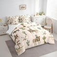 thumbnail image 3 of Castle Fairy Southwestern Cowboy Bedding Comforter Set 7pcs for Kids Teens Adults,Botanical Cactus Queen Bedding Sets Super Cozy,Western Theme Bull Skull Queen Sheet Sets,Ultra Soft Home Decor, 3 of 8