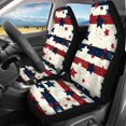 thumbnail image 3 of Pzuqiu Red Blue White Star Stripes Car Seat Covers Washable, Suitable for Vans Seats Automotive Vehicle Sedan Seats, Car Front Back Seat Covers for SUV Truck, 3 of 10