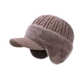 thumbnail image 4 of Gorra de béisbol con orejeras para hombre, ideal para clima frío, ideal para acampar y hacer senderismo. Caqui, 4 of 9