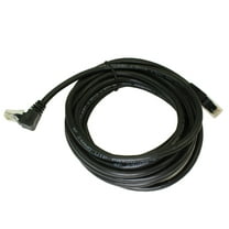 14ft Cat6 ANGLED-DOWN Ethernet RJ45 Patch Cable, NON-BOOTED, BLACK