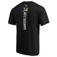 thumbnail image 3 of Men's Giannis Antetokounmpo Black Milwaukee Bucks Team Playmaker Name & Number T-Shirt, 3 of 3