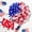 Red, variant on Patriotic Floral Garland & Wreath Set for 4Th of July, Rich Red White Blue Festive Elements, Easy Hanging Design, Wall Ornament for Independence Day Family Gathering Venue Layout & Home Decor