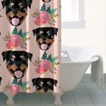 thumbnail image 4 of Rottweiler and Pioneer Flower Shower Curtain 36"x72" ,Bathroom Decorative Shower Curtains Set with 12 Hooks,Modern Waterproof Washable Shower Curtain, 4 of 6
