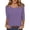 Purple, variant on Yubnlvae Black Womens 3/4 Length Sleeve Tunic Tops Casual V Neck Shirts Basic Tees Business Work Blouses Summer Fall 2025 Clothes, L